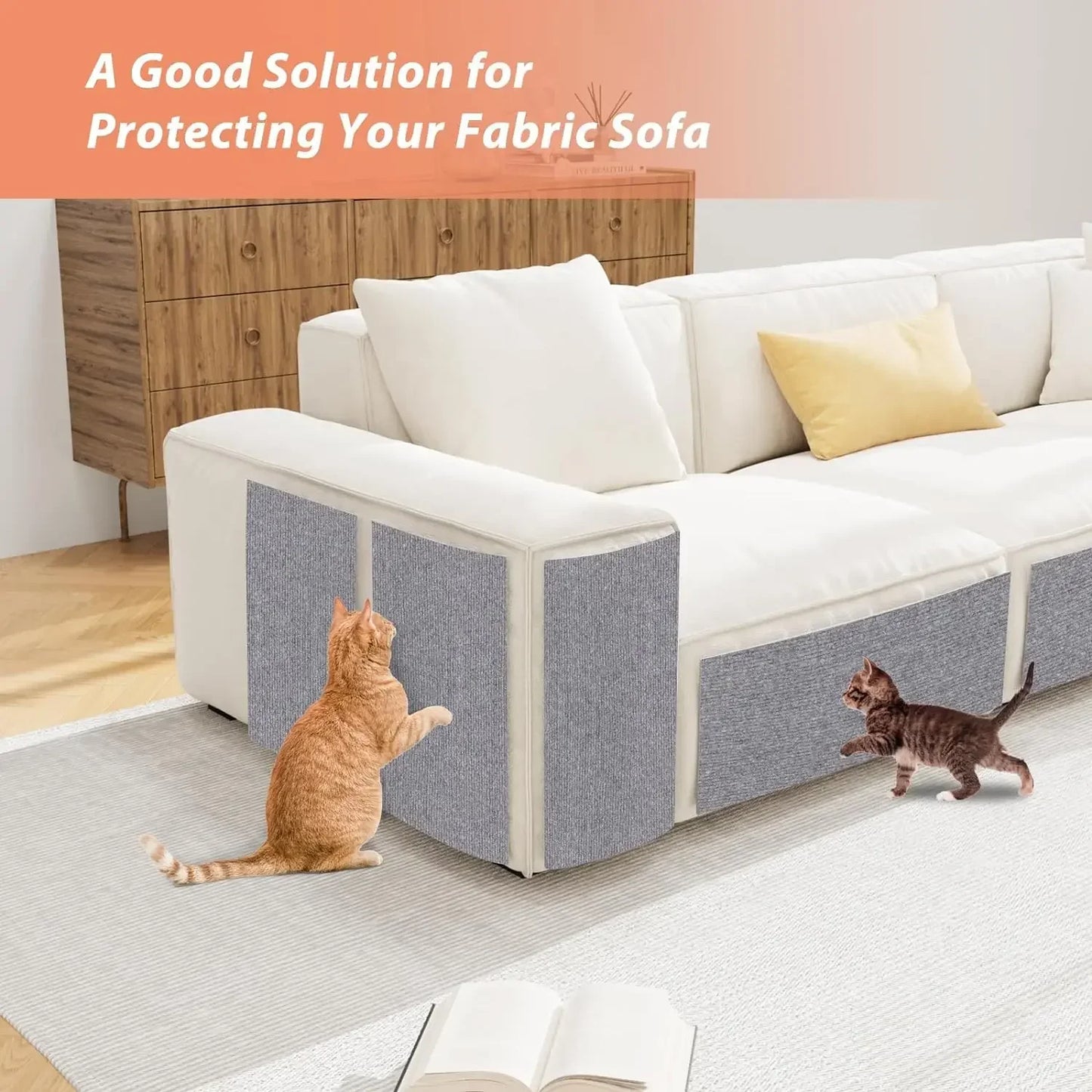 Cat Scratching Mat Self-Adhesive Trimmable Carpet Cat Scratching Post