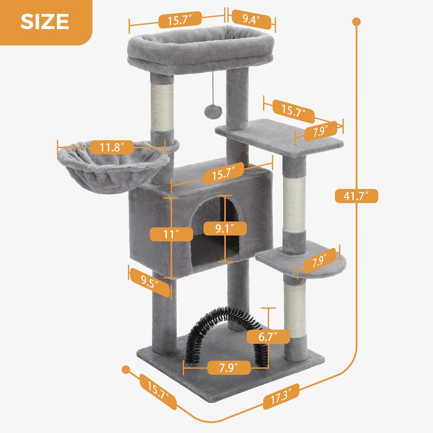 Cat Tree With Scratching Posts Multiple Floors